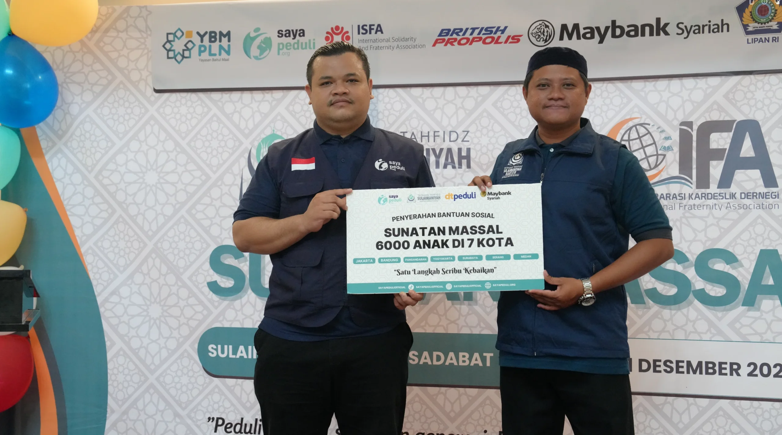 Sunatan Massal di MPZ Sulaimaniyah Banten Bersama LAZNAS Saya Peduli Berjalan Sukses dan Penuh Keberkahan