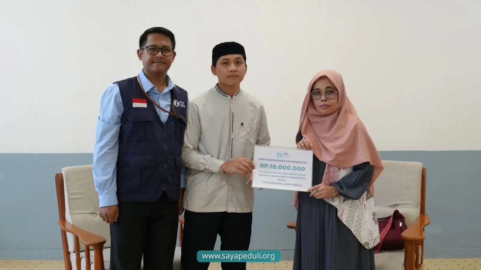 Yayasan Amal Saya Peduli Salurkan Bantuan Pendidikan Rp10 Juta untuk Santri Tahfidz